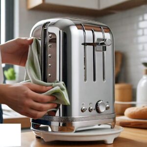 Cleaning a bread toaster