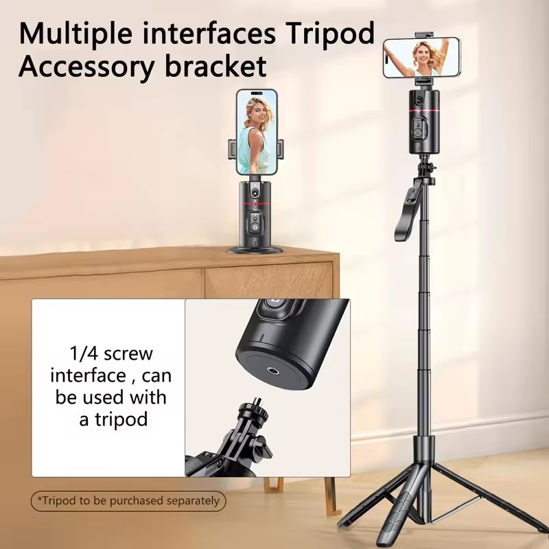 360° Intelligent Facial Recognition Tripod Phone Support - PRIME HOME ...