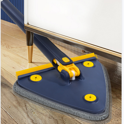360 Degree Adjustable and Retractable Rotating Triangle Mop
