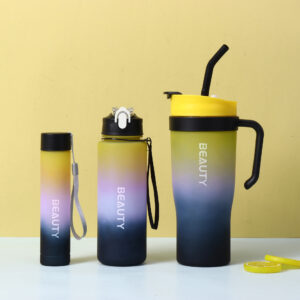Beauty 3in1  Reusable  Plastic Gym Water Bottle