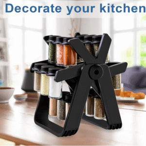 Multifunctional Rotating Spice Rack Set Kitchen Seasoning Organize Tool