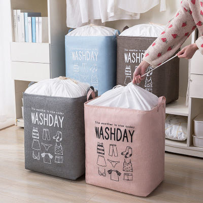 Foldable Drawstring Large Capacity Laundry Basket